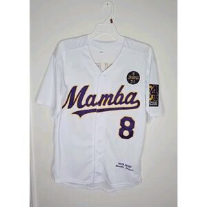 KOBE BRYANT Custom Baseball MAMBA Forever 1978-2020 Jersey Size Small